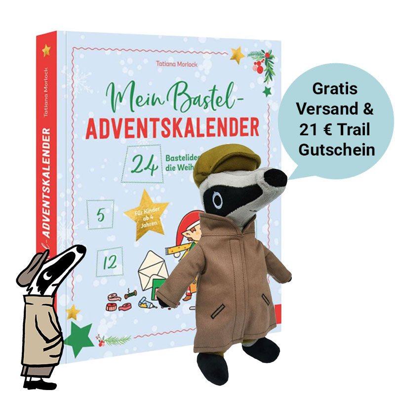 Detektiv-Dachs Bastel Adventskalender Box